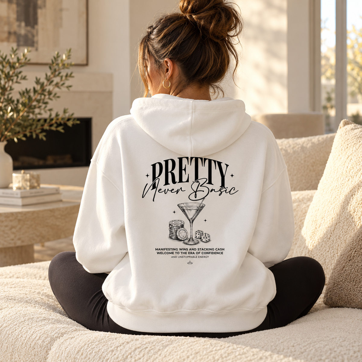 Pretty Never Basic | Premium Performance Hoodie