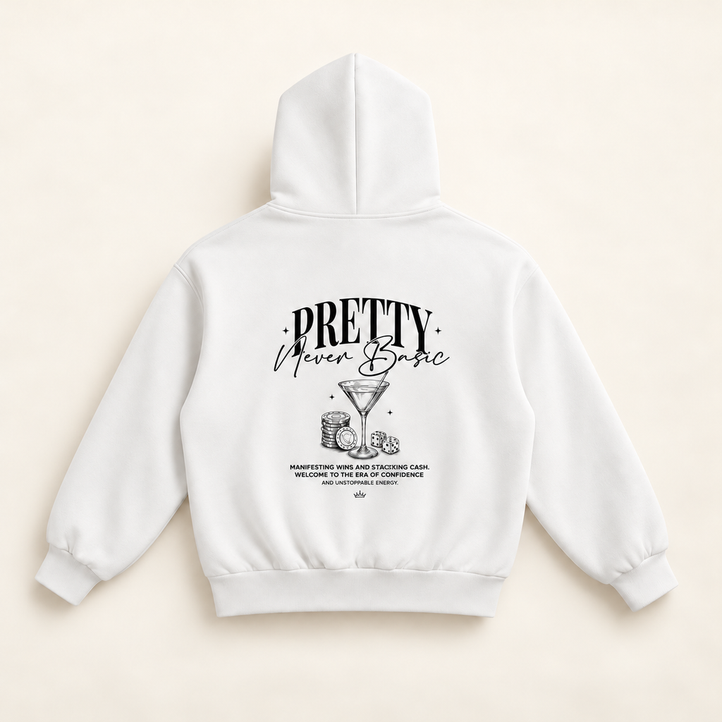 Pretty Never Basic | Premium Performance Hoodie – Bankroll Babe