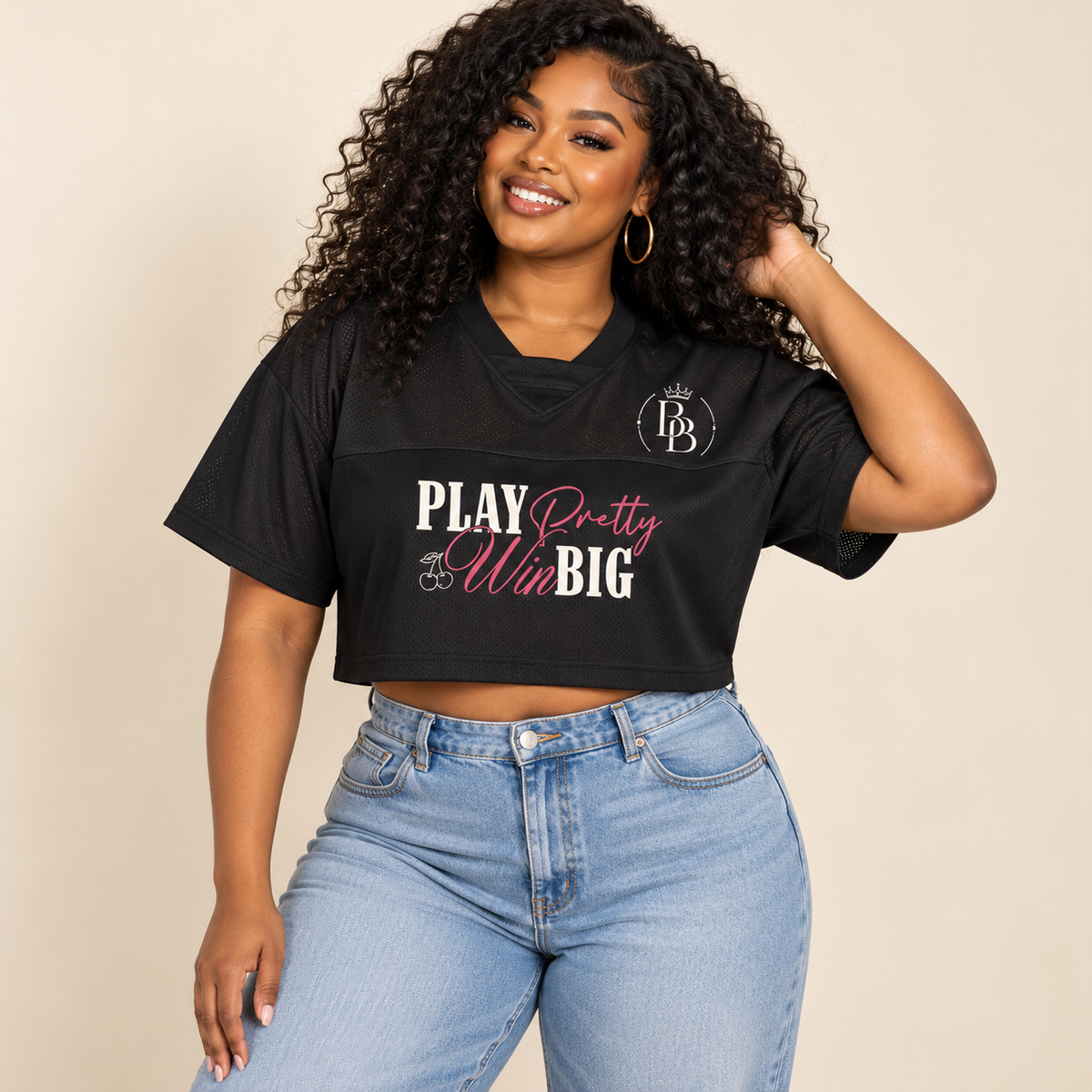 Play Pretty, Win Big | Cropped Mesh Jersey